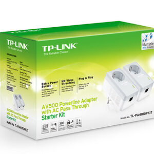 Powerline adapter TP-LINK TL-PA4010P KIT AV600/600Mbps/Homeplug AV/uticnica/300m