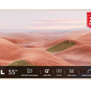 Televizor TCL 55A300W/QLED/55"/4K UHD/144Hz/Matte Screen/"Ai" Art/Google TV/frame