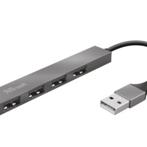 Adapter TRUST HALYX USB2.0/4xUSB/Aluminjum/siva